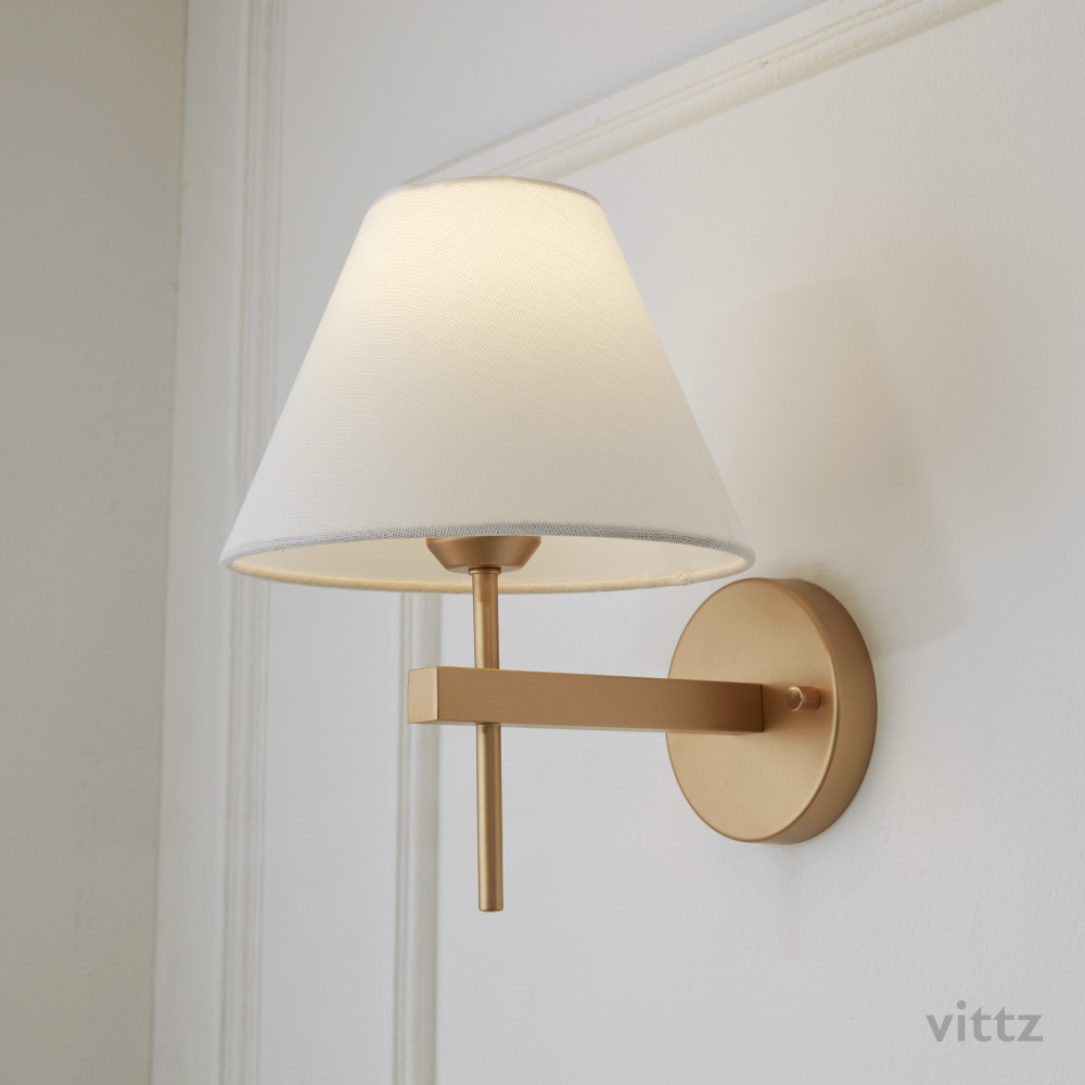 에밀리 1등 인테리어벽등 패브릭의 아늑함에 더해진 골드컬러