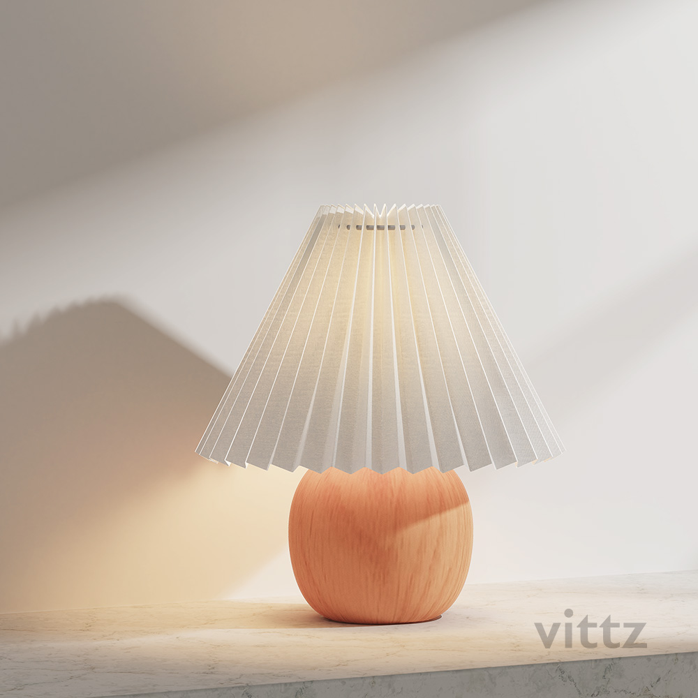 엘리에 1등 플리츠 스탠드조명 아늑한 패브릭+우드 소재